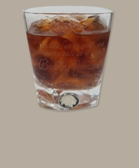 Bobby Jones Crystal Square Double Old Fashioned Glass